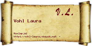 Vohl Laura névjegykártya